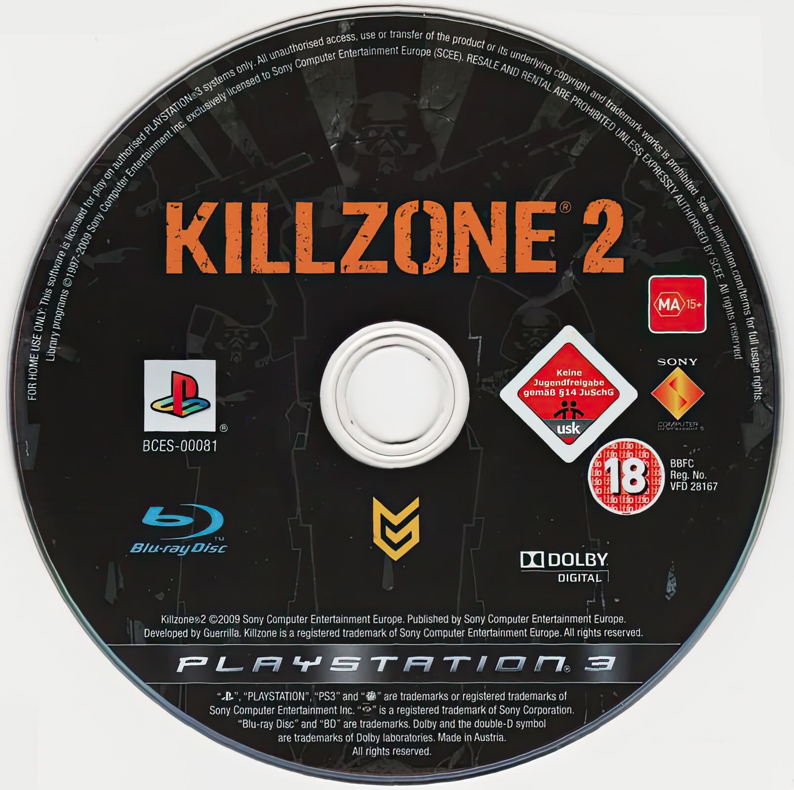 Лицензионный диск Killzone 2 для PlayStation 3